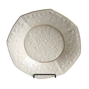 Vintage Lenox Octagonal Serving Bowl Blackberry Collection Gold Floral Embossed